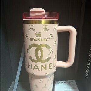 Stanley Pink and Gold Logo Insulated Travel Tumbler